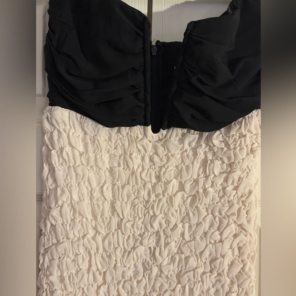 Anthropologie Strapless Two-Tone Midi Dress in Black and White-Kentucky Derby - Picture 6 of 10